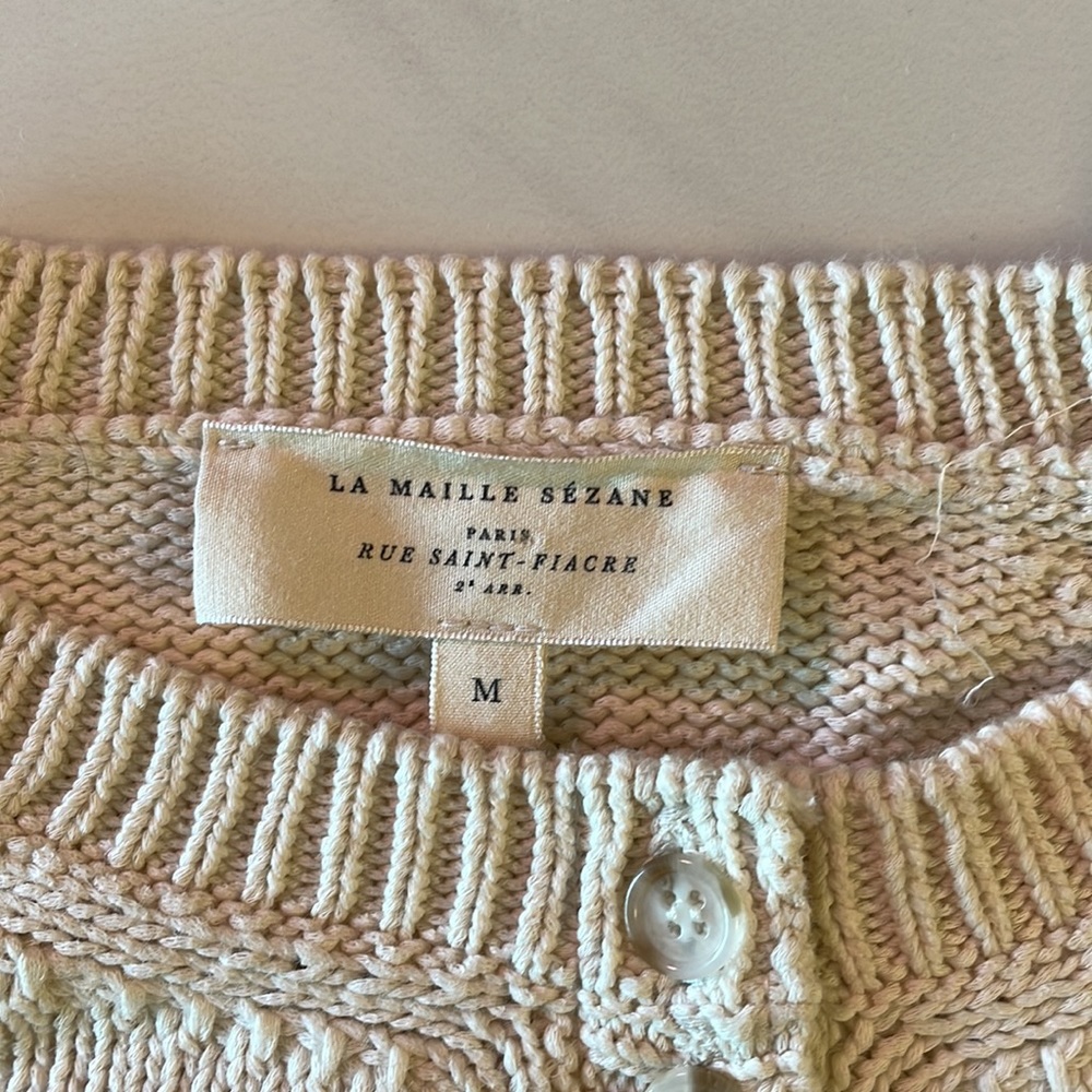 Sezane Leontine Jumper Solidarity Creation Ecru/Multicolored Size Medium - Picture 5 of 9